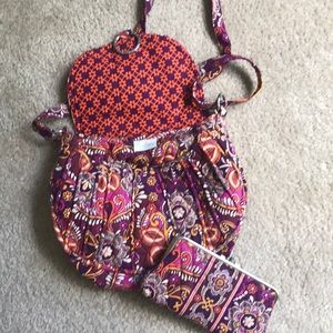 Vera Bradley purse with matching wallet
